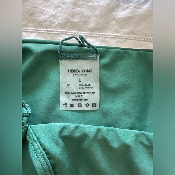 NWT Andrea Iyamah Salama Women’s Ruffled High Cut Swimsuit Sz Large - Picture 7 of 8